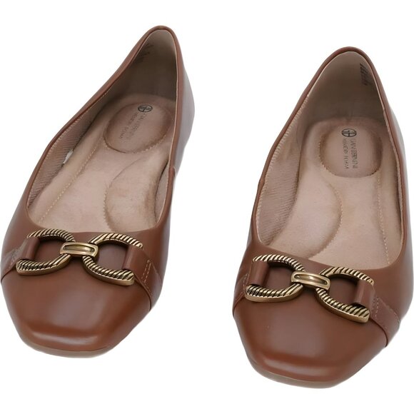 Giani Bernini Brookee Memory Foam Ballet Flat Cognac - Women's US 7M - Picture 5 of 6